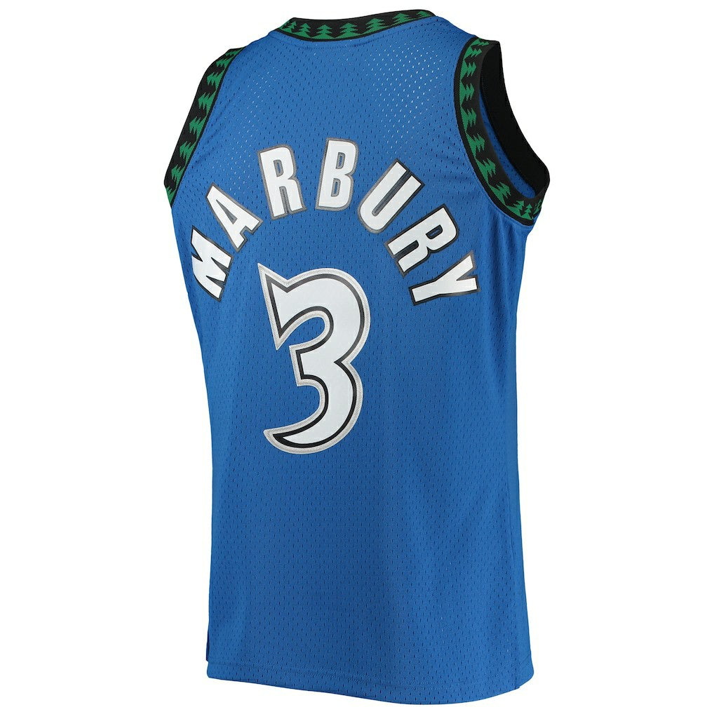 Stephon Marbury Minnesota Timberwolves 1996/97 Hardwood Classics Swingman Jersey - Blue | Mitchell & Ness shop