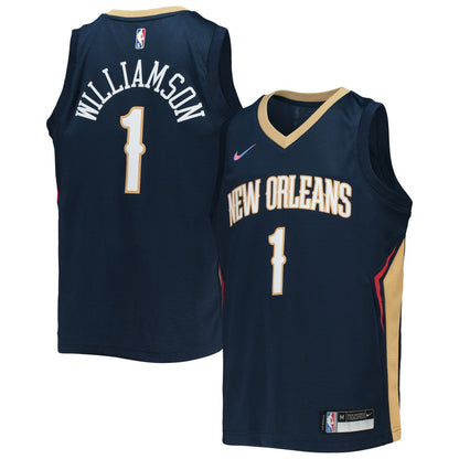 Zion Williamson New Orleans Pelicans Youth 2021/22 Diamond Swingman Jersey - Icon Edition - Navy | Nike cheap