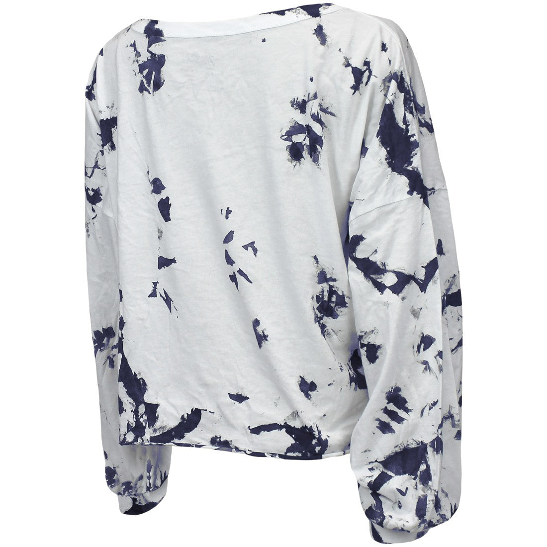Tennessee Titans Majestic Threads Women's Off-Shoulder Tie-Dye V-Neck Long Sleeve T-Shirt - White/Navy discount