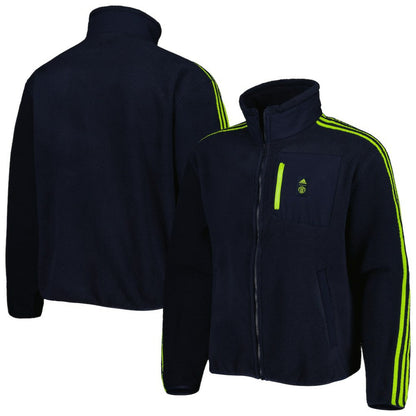 Manchester United Lifestyler Fleece Full-Zip Jacket - Navy | Adidas shop