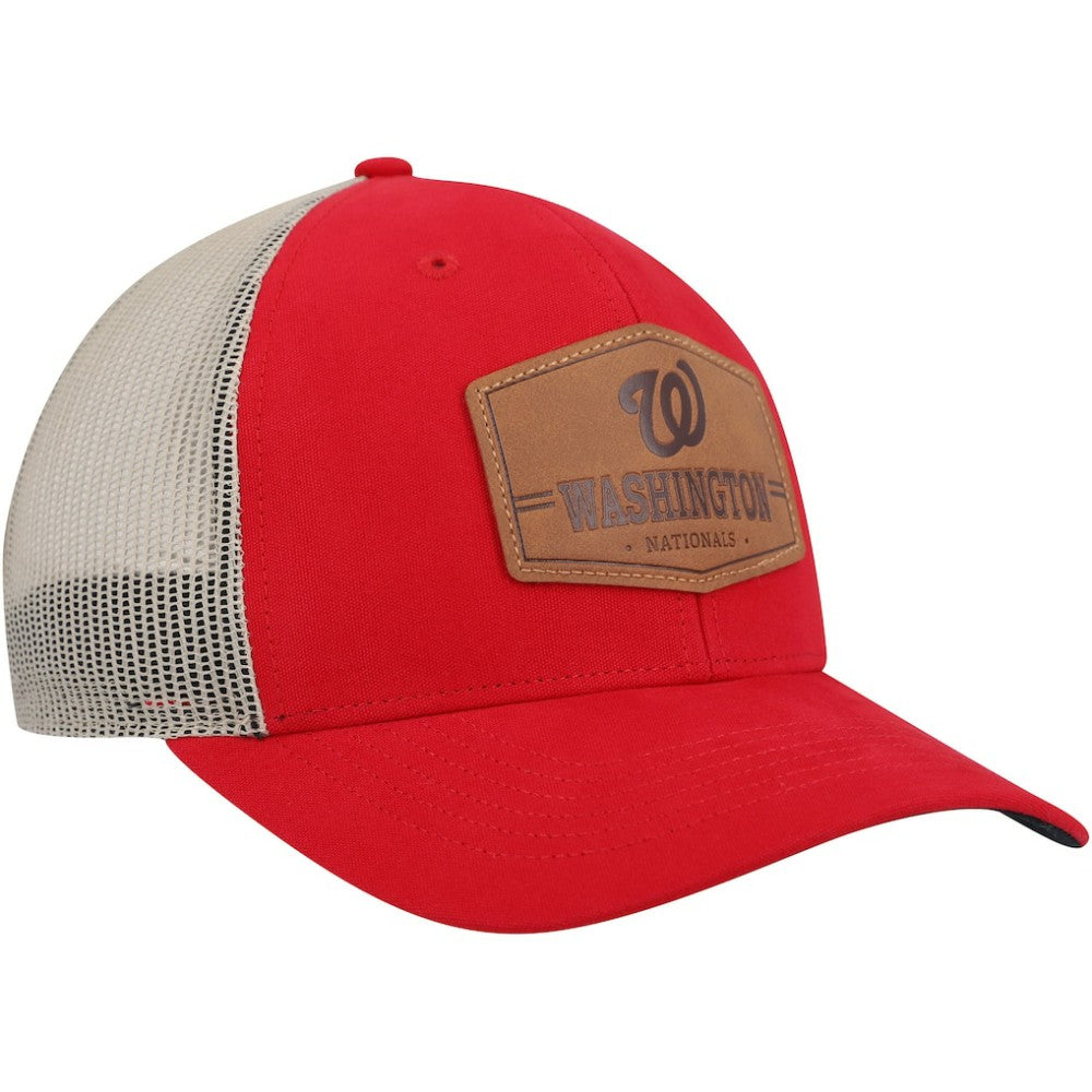Washington Nationals Rawhide Trucker Snapback Hat - Red/Natural | 47 brand