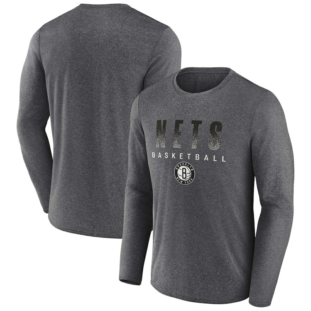 Brooklyn Nets Where Legends Play Iconic Practice Long Sleeve T-Shirt - Heathered Charcoal | Fanatics outlet