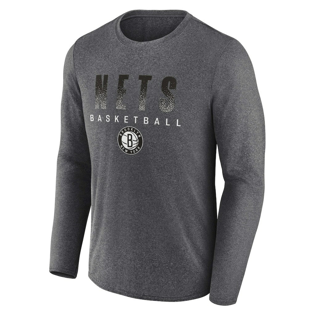Brooklyn Nets Where Legends Play Iconic Practice Long Sleeve T-Shirt - Heathered Charcoal | Fanatics outlet