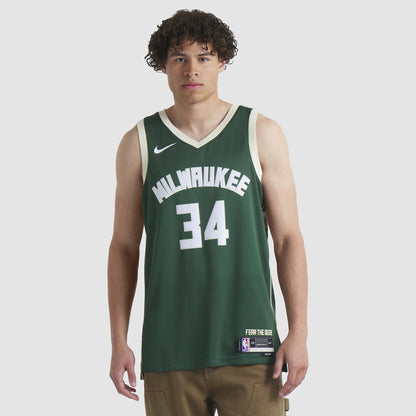 Giannis Antetokounmpo Milwaukee Bucks Unisex Swingman Jersey - Icon Edition - Hunter Green | Nike online