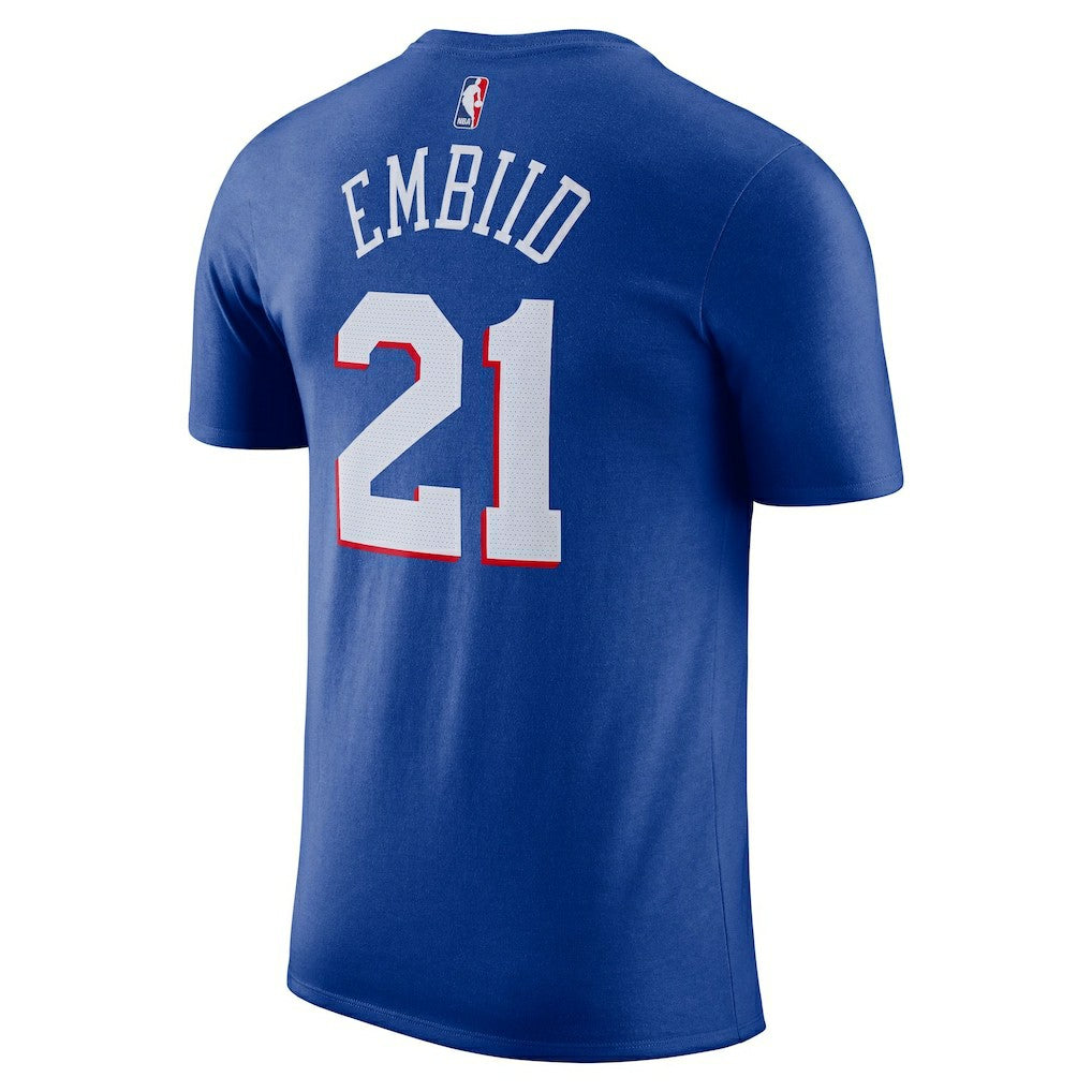 Joel Embiid Philadelphia 76ers Icon 2022/23 Name & Number T-Shirt - Royal | Nike cheap