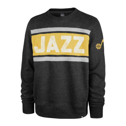 Utah Jazz '47 Tribeca Emerson Pullover Sweatshirt - Heather Black | 47 brand on sale