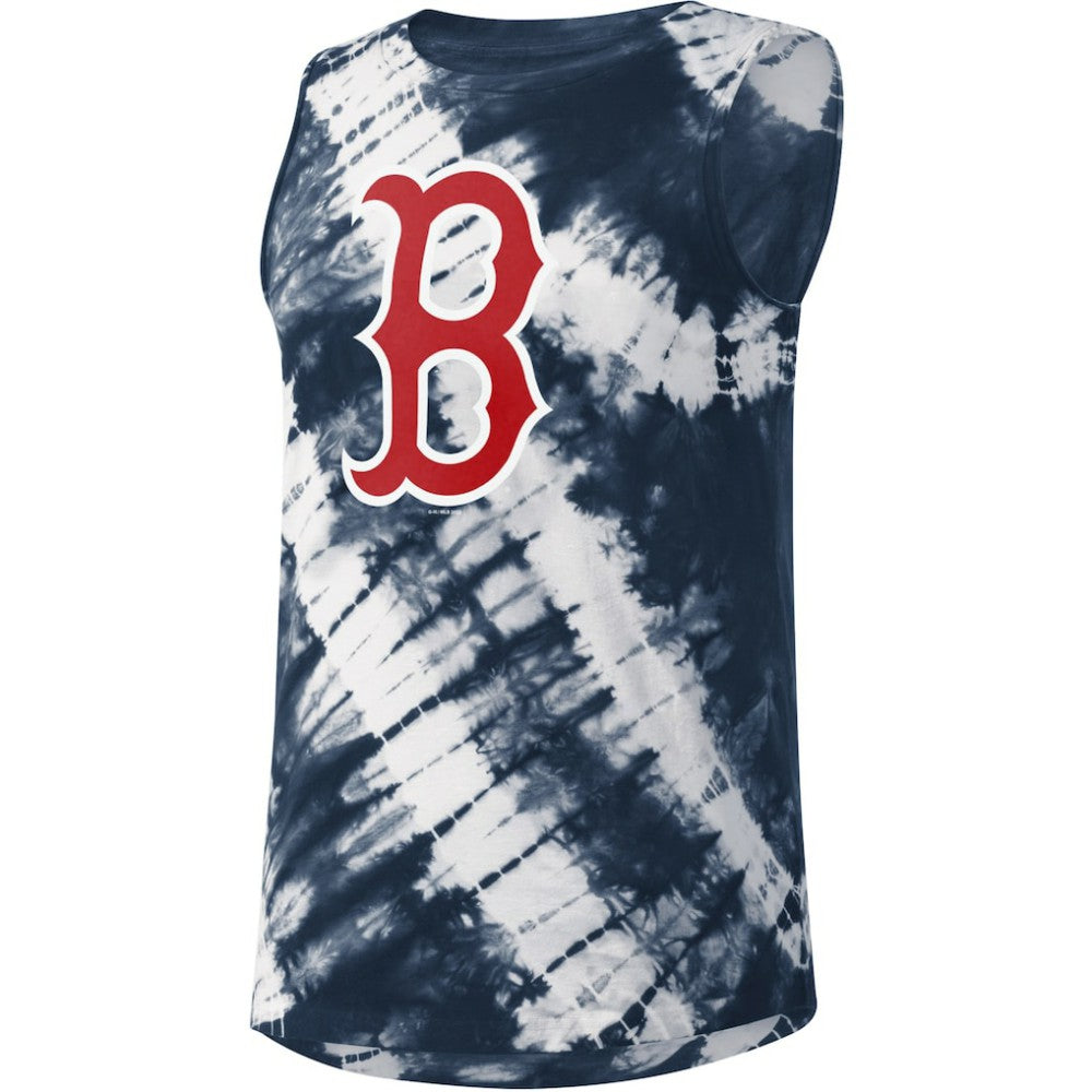 Boston Red Sox Touch Women's Money Ball Tie-Dye Tank Top - Navy