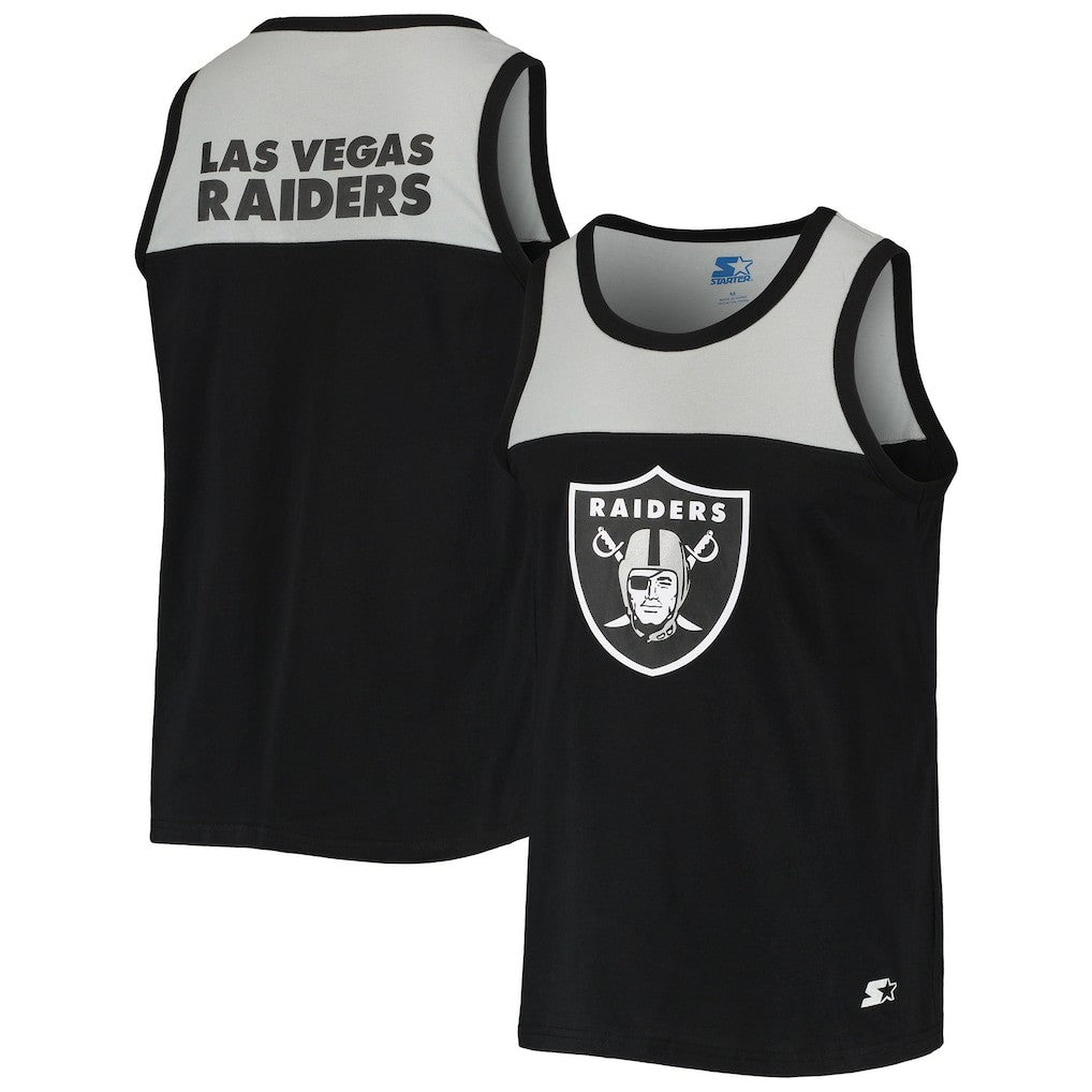 Las Vegas Raiders Starter Team Touchdown Fashion Tank Top - Black/Silver discount