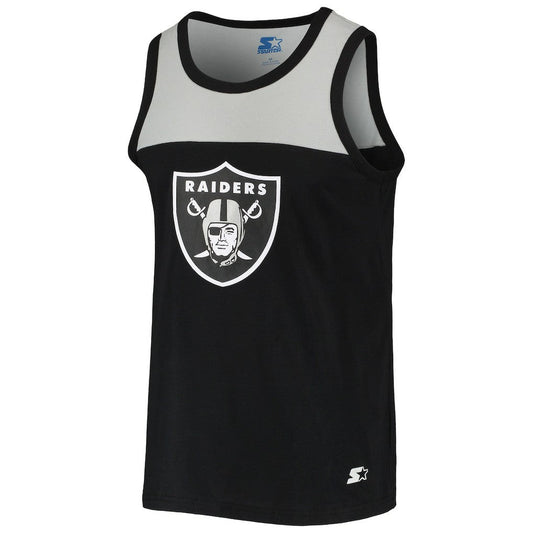 Las Vegas Raiders Starter Team Touchdown Fashion Tank Top - Black/Silver discount