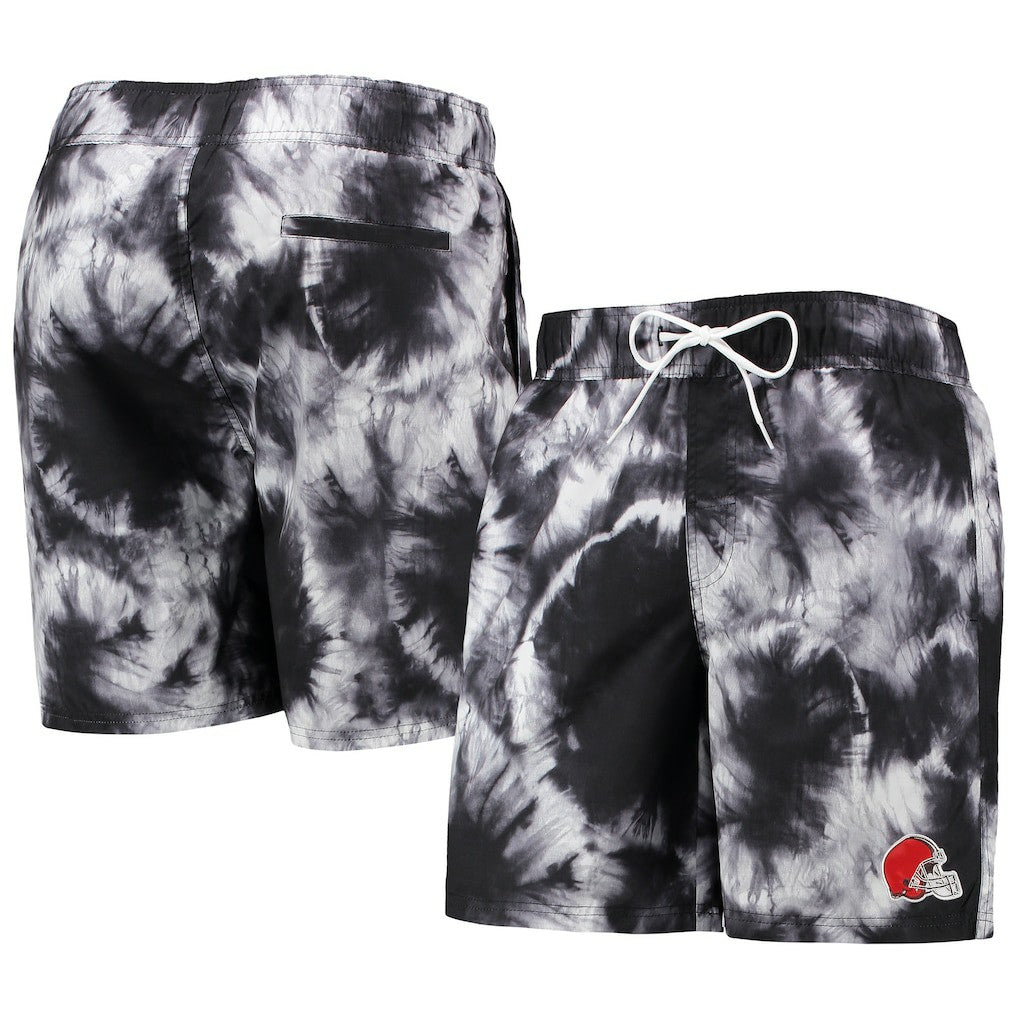 Cleveland Browns G-III Sports by Carl Banks Splash Volley Swim Shorts - Black cheap