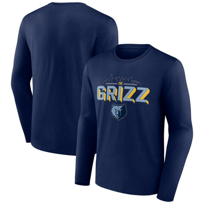 Memphis Grizzlies Tip-Off Long Sleeve T-Shirt - Navy shop