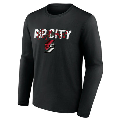 Portland Trail Blazers Tip-Off Long Sleeve T-Shirt - Black on sale