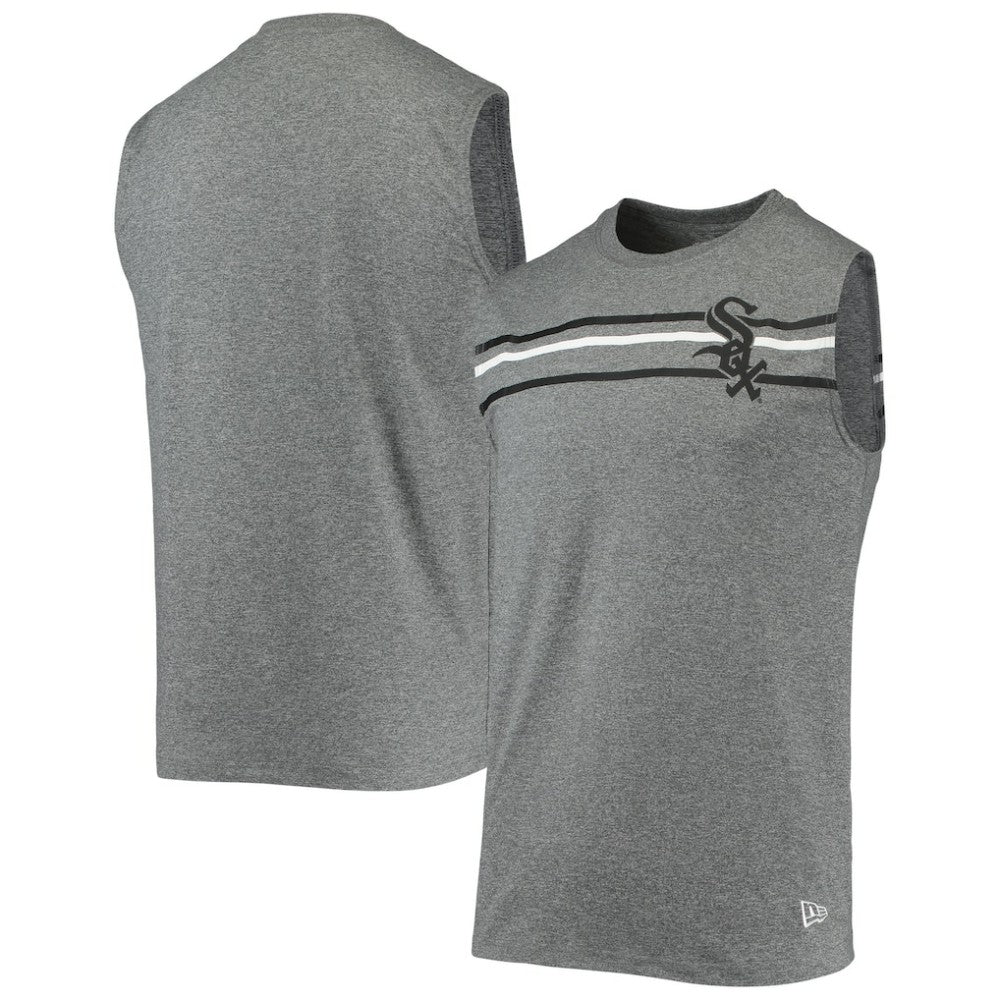 Chicago White Sox Muscle Tank Top - Heathered Gray | New Era