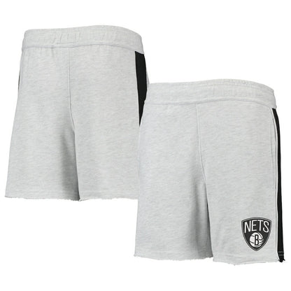 Brooklyn Nets Youth Wingback Shorts - Heathered Gray cheap