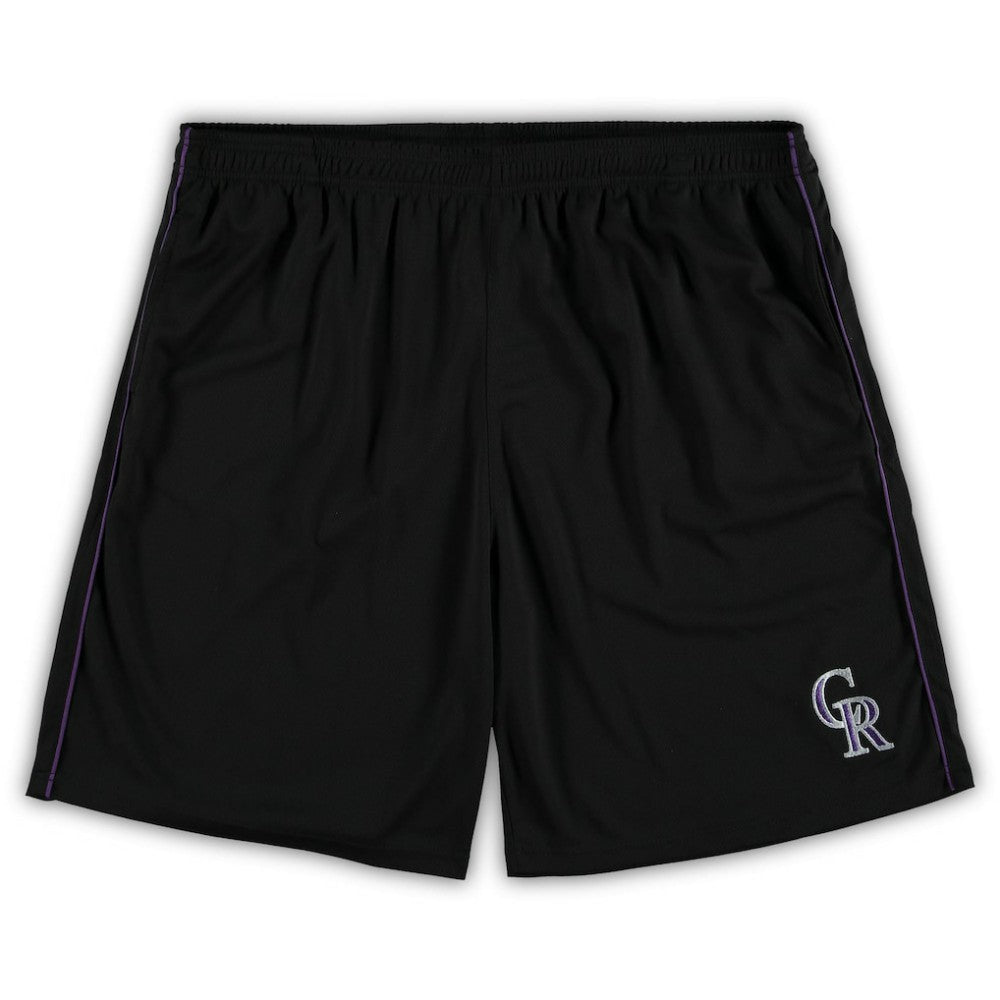Colorado Rockies Big & Tall Mesh Shorts - Black