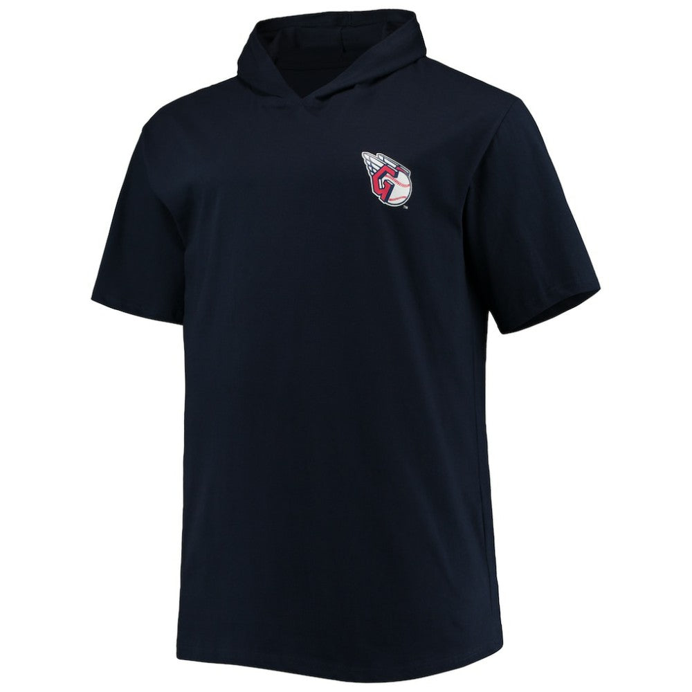 Cleveland Guardians Big & Tall Jersey Short Sleeve Pullover Hoodie T-Shirt - Navy