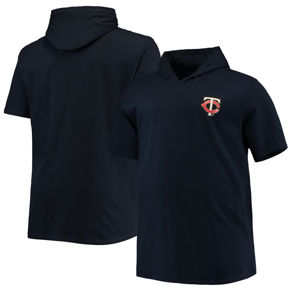 Minnesota Twins Big & Tall Jersey Short Sleeve Pullover Hoodie T-Shirt - Navy
