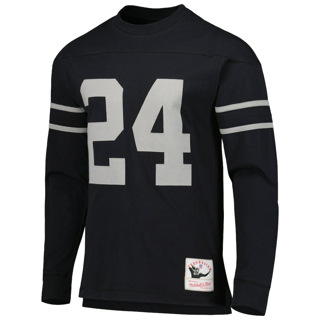 Charles Woodson Oakland Raiders Retired Player Name & Number Long Sleeve Top - Black on sale