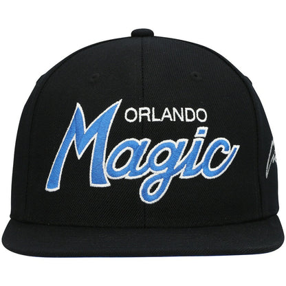 Orlando Magic Hardwood Classics Script 2.0 Snapback Hat sale - Black | Mitchell & Ness discount