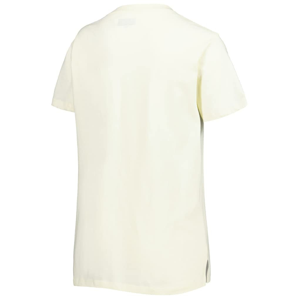 Las Vegas Raiders New Era Women's Chrome Sideline T-Shirt - Cream sale