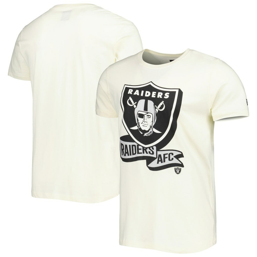 Las Vegas Raiders New Era Sideline Chrome T-Shirt - Cream cheap