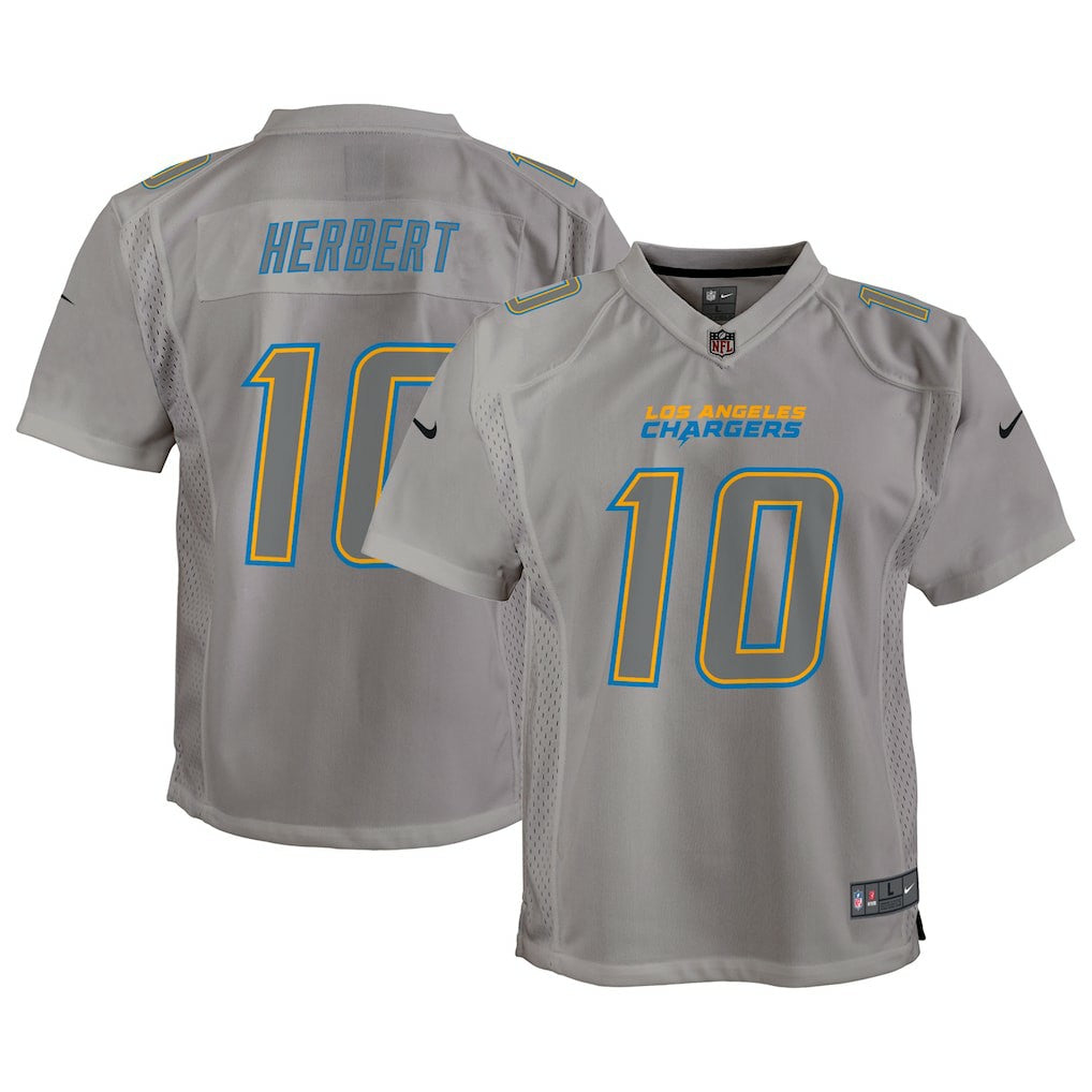 Justin Herbert Los Angeles Chargers Youth Atmosphere Game Jersey - Gray | Nike on sale