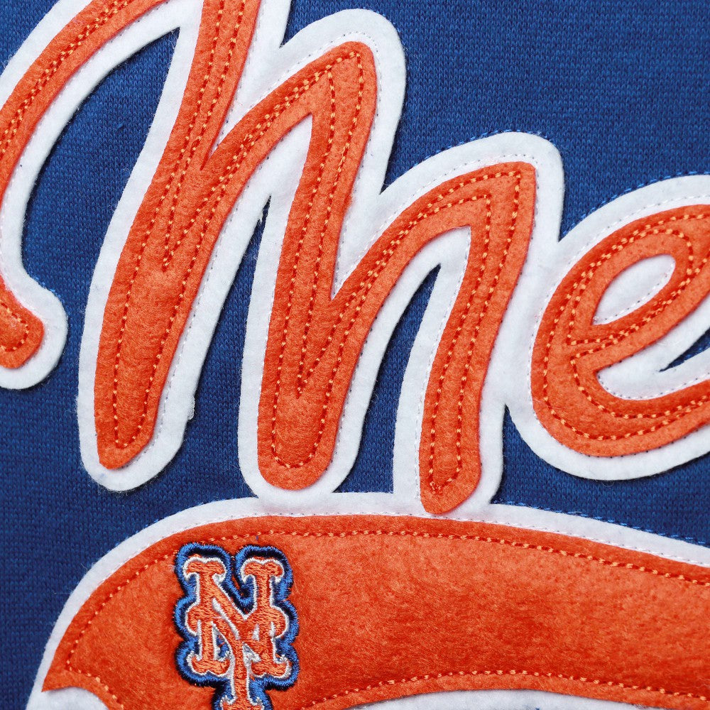 New York Mets Soft as a Grape Women's Plus Size Side Split Pullover Hoodie - Royal