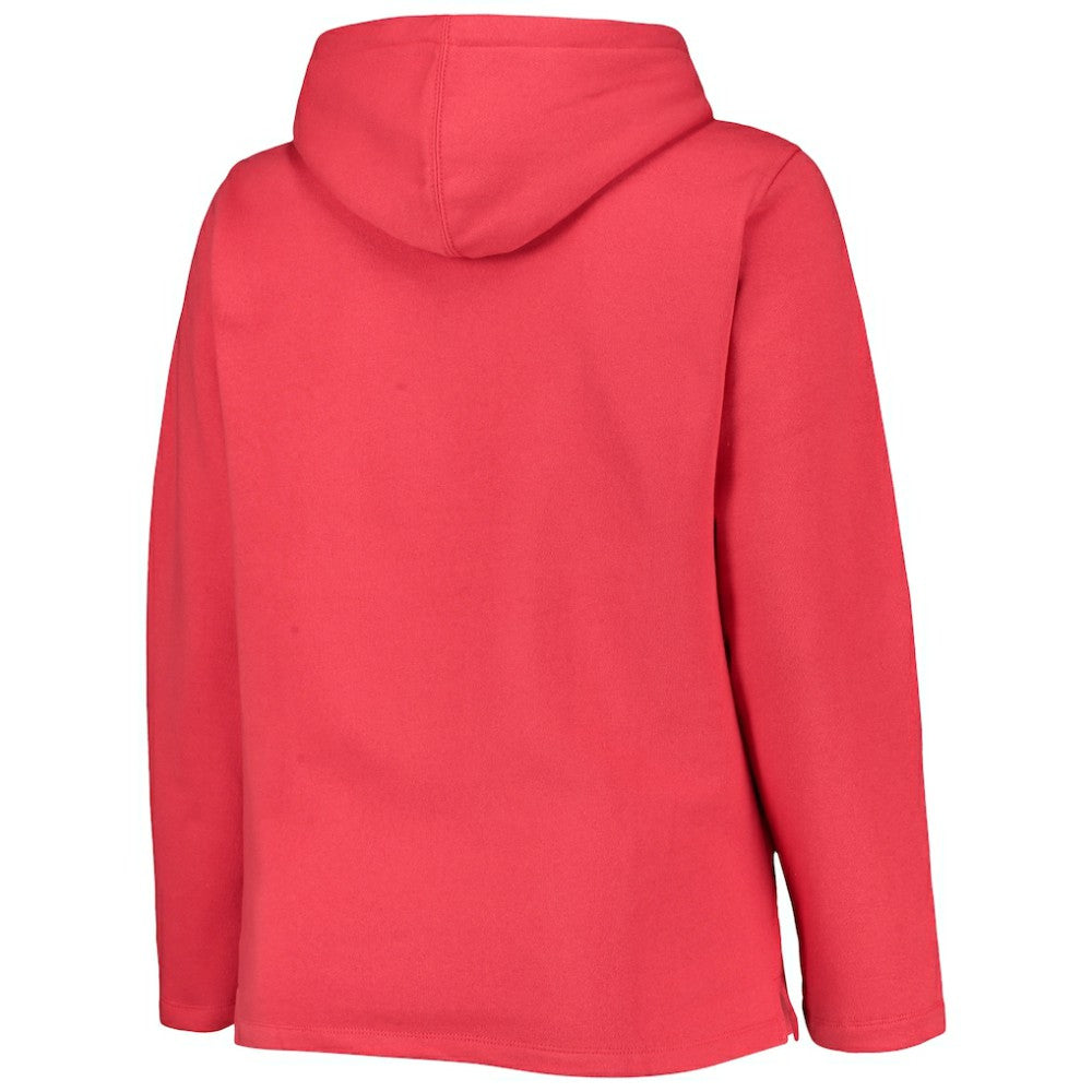 Washington Nationals Soft as a Grape Women's Plus Size Side Split Pullover Hoodie - Red