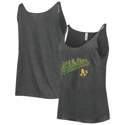 Athletics Soft as a Grape Women's Slouchy Tank Top - Heathered Charcoal