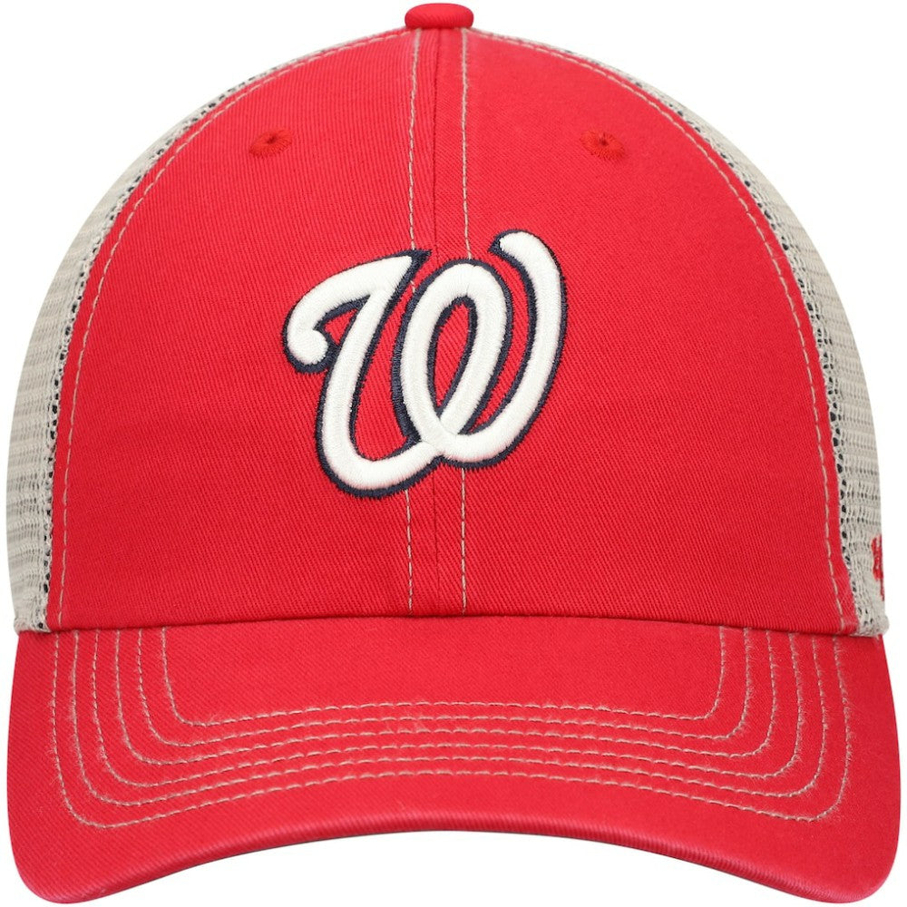 Washington Nationals Trawler Clean Up Trucker Snapback Hat - Red | 47 brand