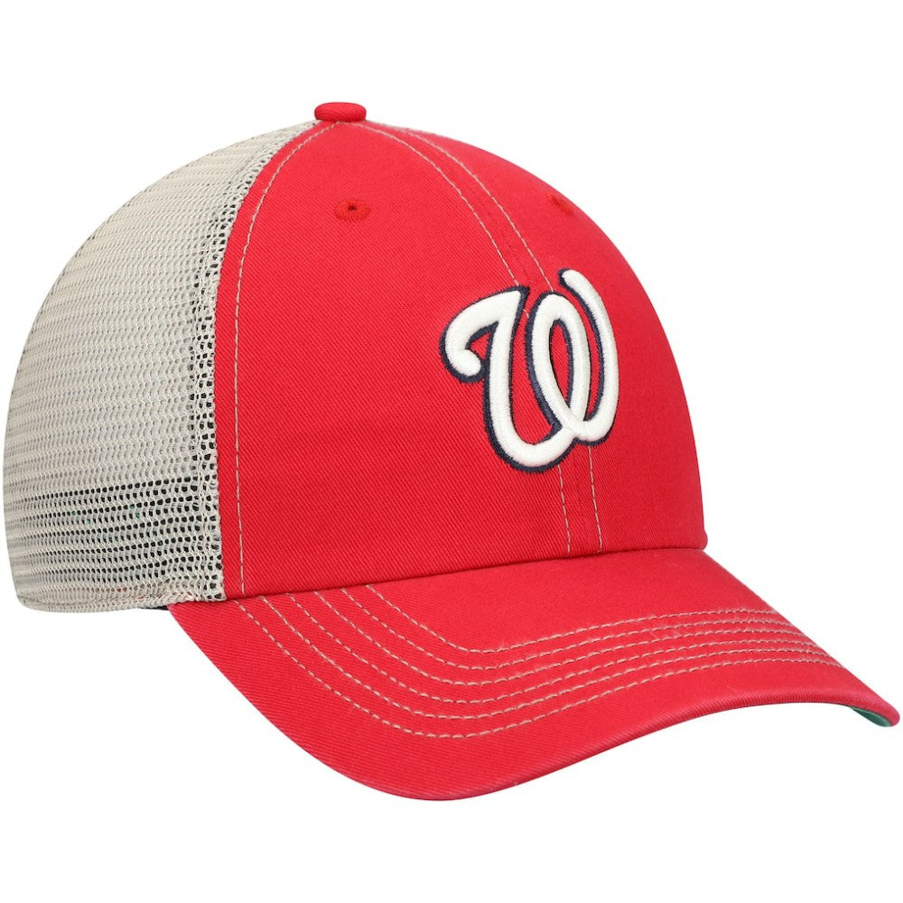 Washington Nationals Trawler Clean Up Trucker Snapback Hat - Red | 47 brand
