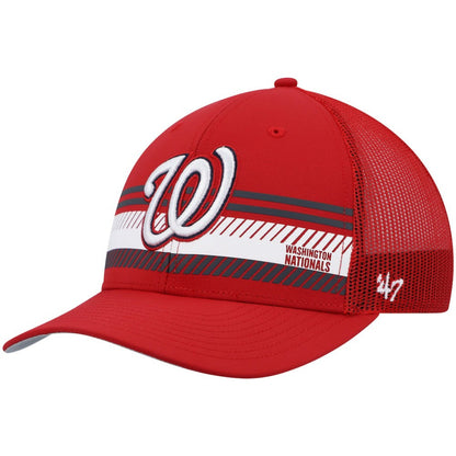 Washington Nationals Cumberland Trucker Snapback Hat - Red | 47 brand