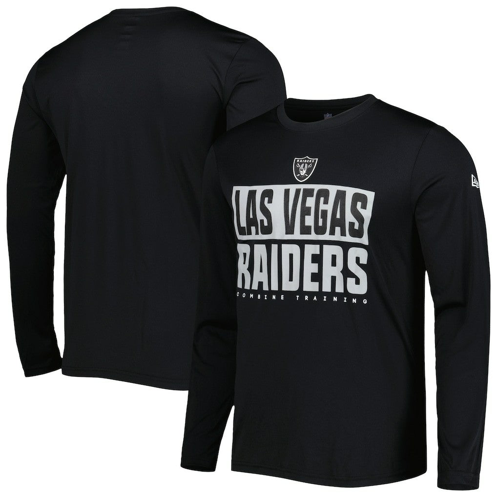 Las Vegas Raiders New Era Combine Authentic Offsides Long Sleeve T-Shirt - Black on sale