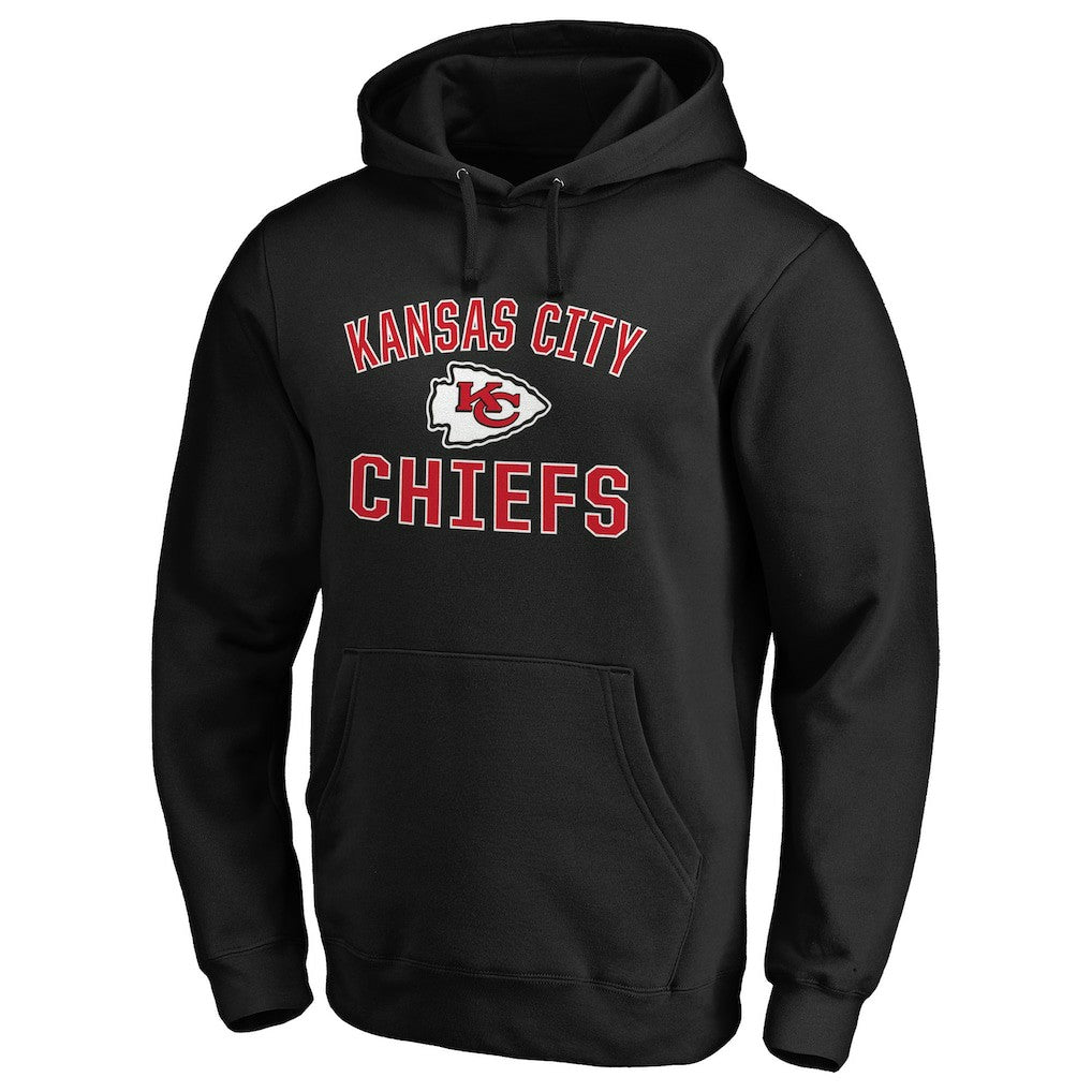 Kansas City Chiefs Victory Arch Team Fitted Pullover Hoodie - Black on sale