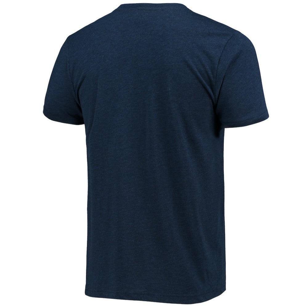 Atlanta Braves Homage Stadium Tri-Blend T-Shirt - Navy