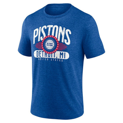 Detroit Pistons Badge of Honor Tri-Blend T-Shirt sale - Royal for sale