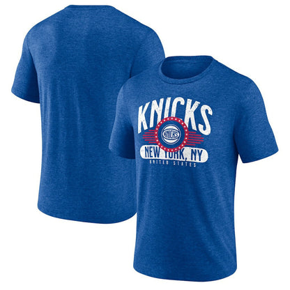 New York Knicks Badge of Honor Tri-Blend T-Shirt - Royal outlet