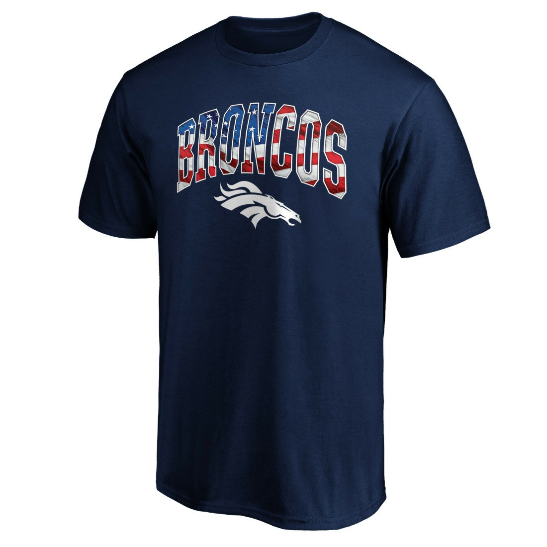 Denver Broncos Banner Wave Logo T-Shirt - Navy discount