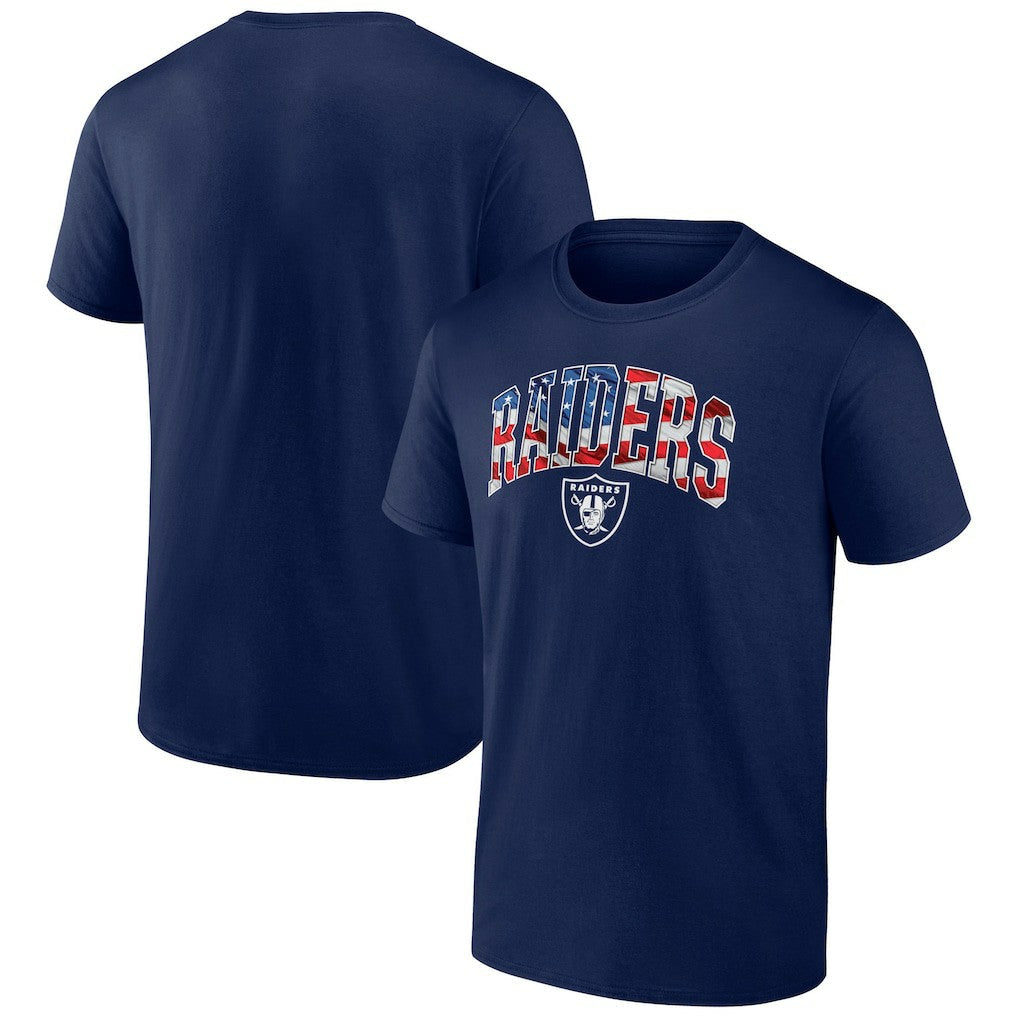 Las Vegas Raiders Banner Wave Logo T-Shirt - Navy discount