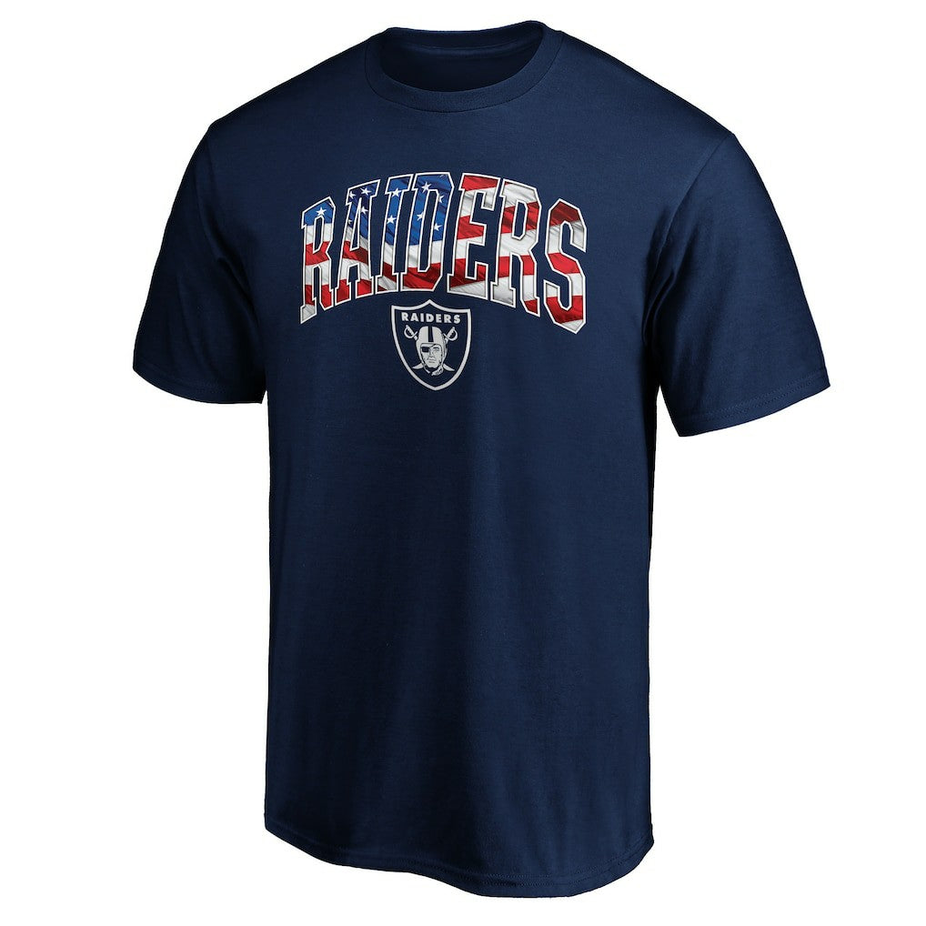 Las Vegas Raiders Banner Wave Logo T-Shirt - Navy discount