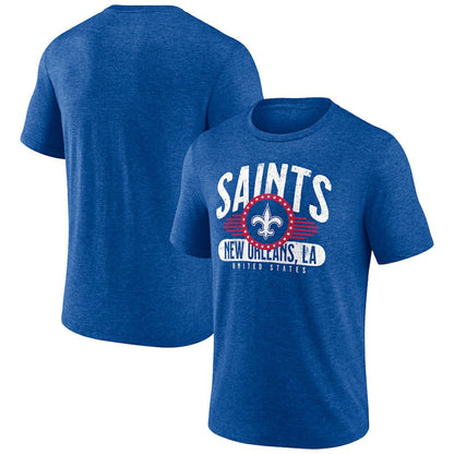New Orleans Saints Badge of Honor Tri-Blend T-Shirt - Royal sale