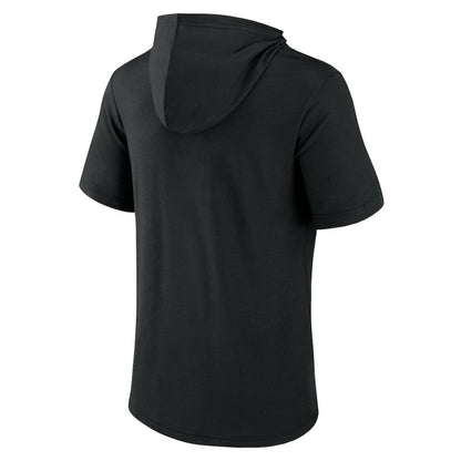 Chicago White Sox Iconic Rebel Short Sleeve Hooded Top - Black