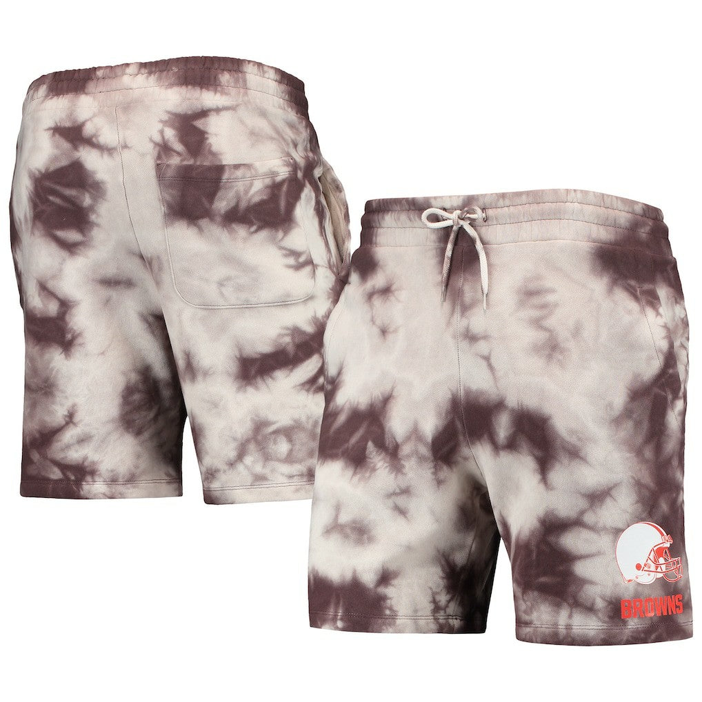 Cleveland Browns New Era Tie-Dye Shorts - Brown for sale