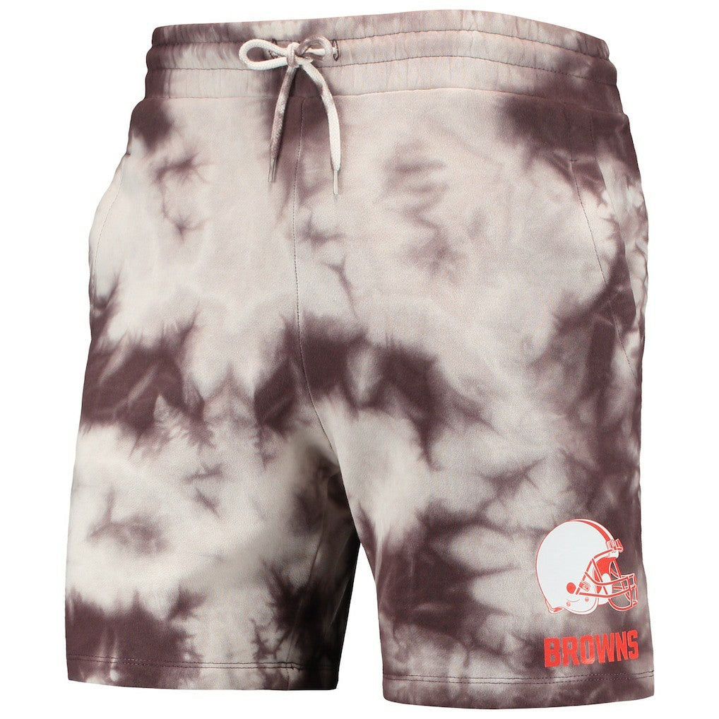 Cleveland Browns New Era Tie-Dye Shorts - Brown for sale