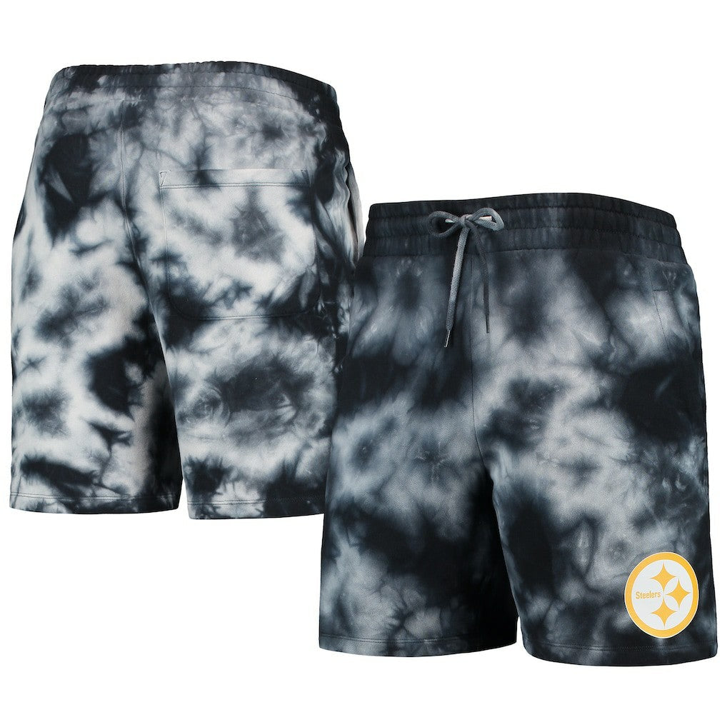 Pittsburgh Steelers New Era Tie-Dye Shorts - Black on sale