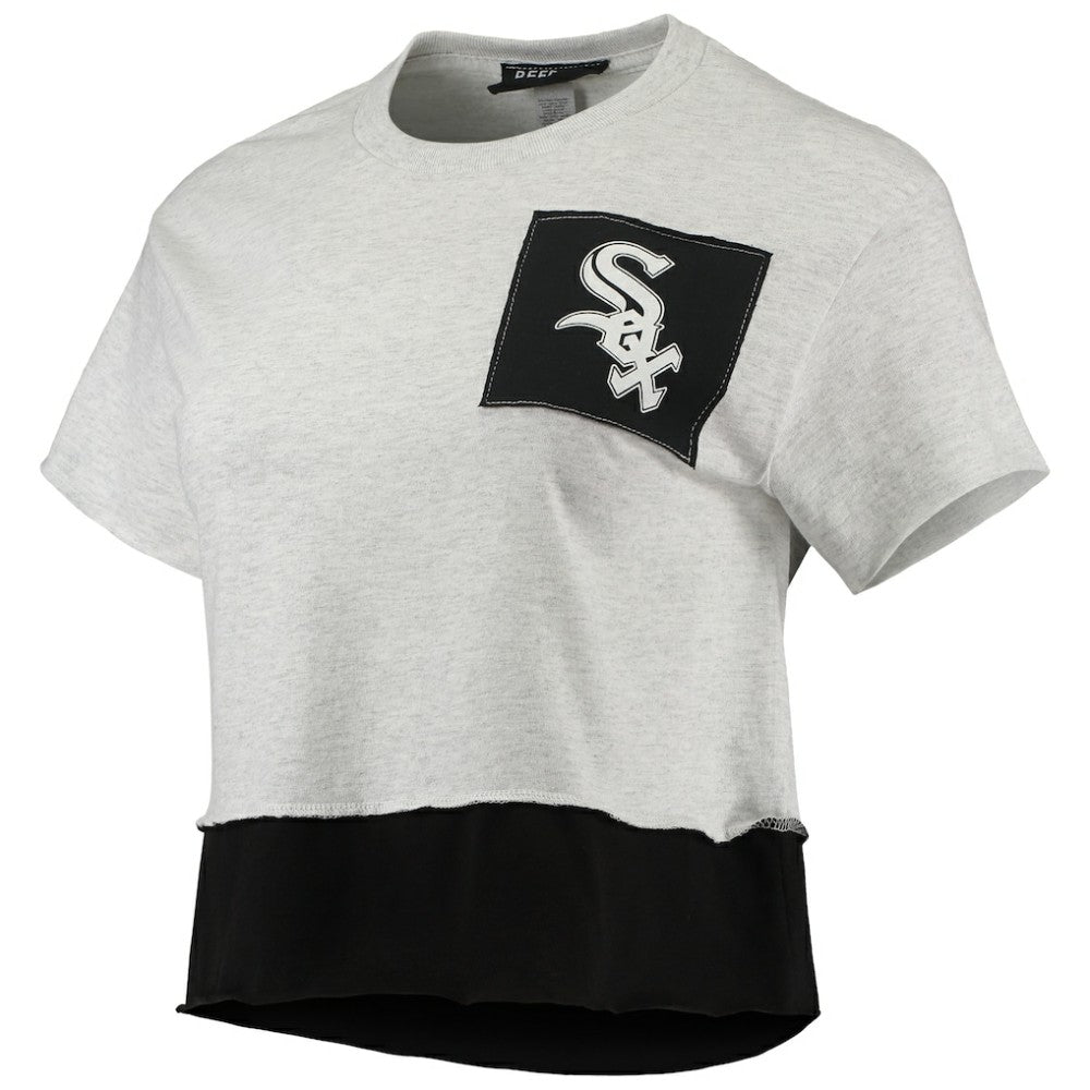 Chicago White Sox Refried Apparel Women's Cropped T-Shirt - Heathered Gray