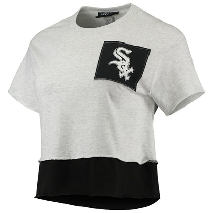 Chicago White Sox Refried Apparel Women's Cropped T-Shirt - Heathered Gray