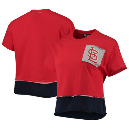 St. Louis Cardinals Refried Apparel Women's Cropped T-Shirt - Red