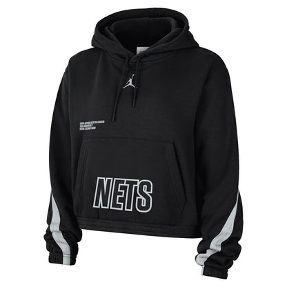 Brooklyn Nets Jordan Brand Women's Courtside Statement Edition Pullover Hoodie - Black outlet