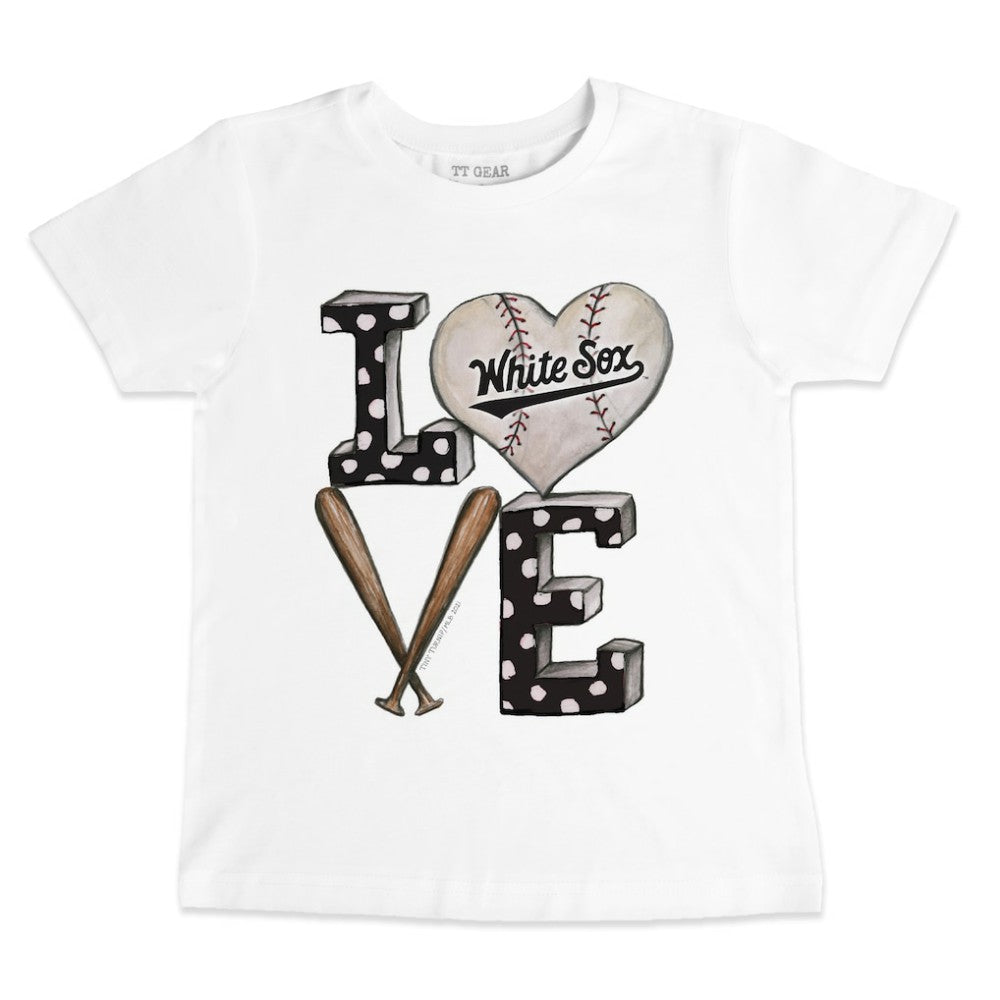 Chicago White Sox Tiny Turnip Youth Baseball Love T-Shirt - White